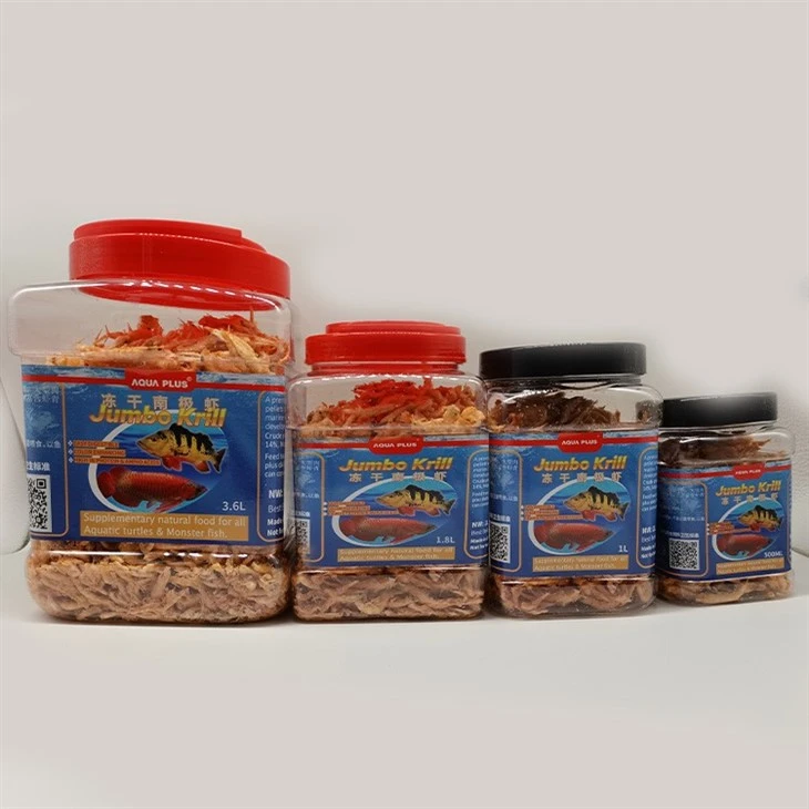 Transzendente gefriergetrocknete Krill -Fischfutter